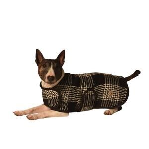 NEW CHILLY DOGS blanket dog sweater in black/white